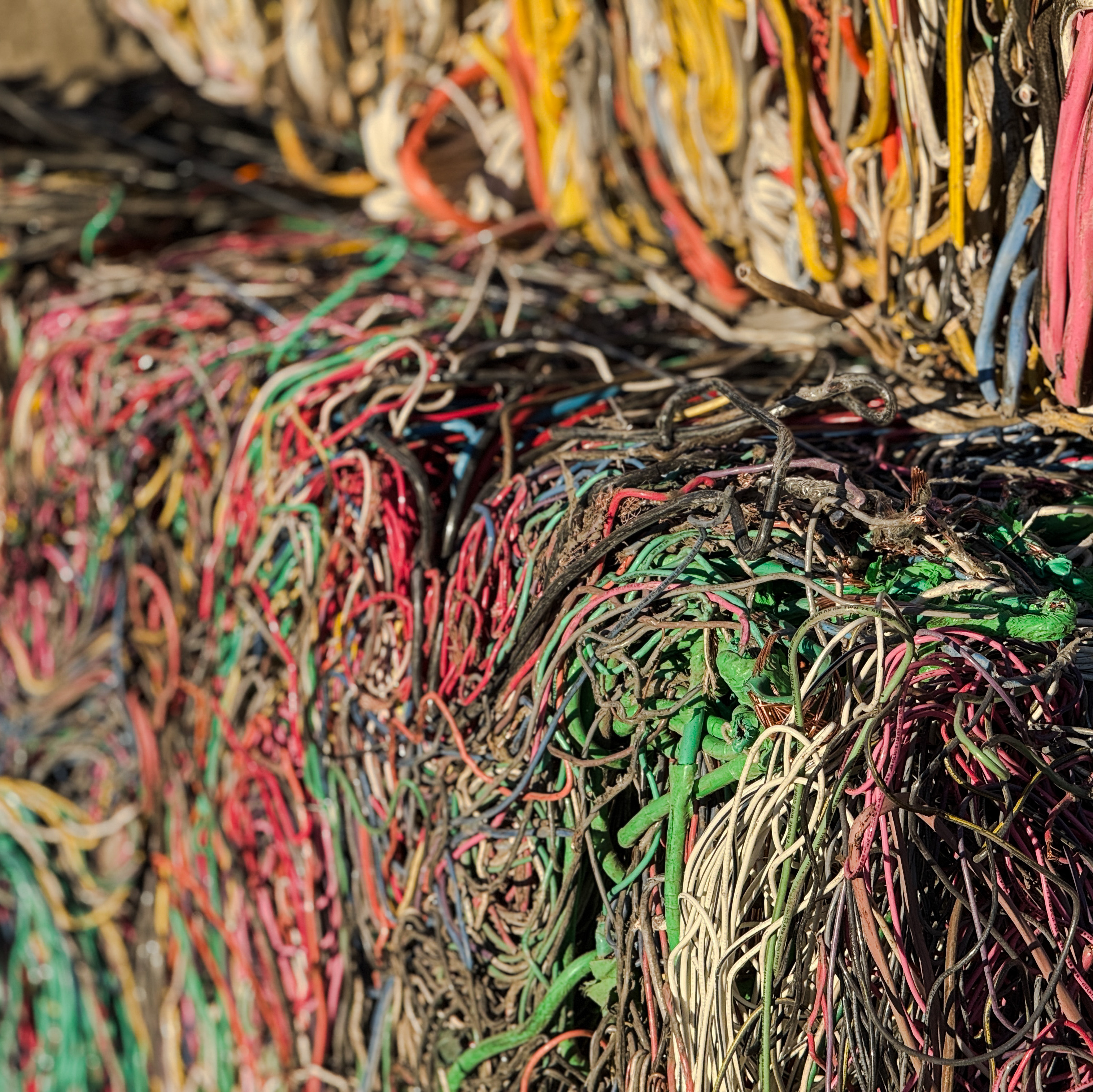 Thick insulated copper cable